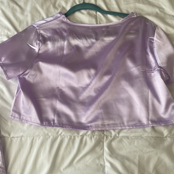 A large purple two piece pajama set. - Picture 3 of 7